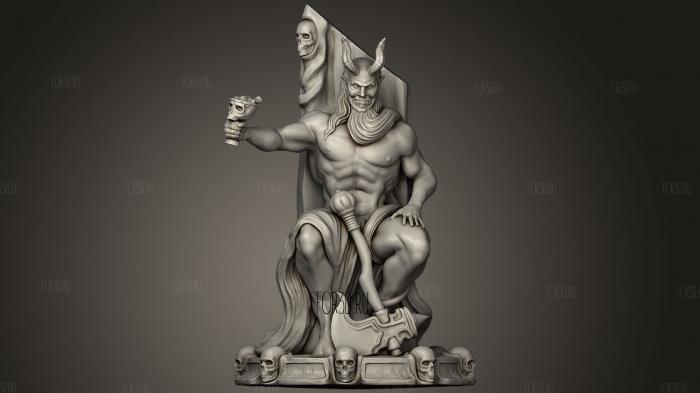 Devil on a throne 3d stl for CNC